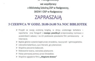Przejdź do wpisu Zaproszenie na Noc Bibliotek