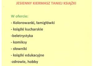 Przejdź do wpisu Jesienny kiermasz taniej ksiązki
