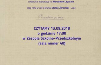 Zaproszenie na Narodowe Czytanie 2018