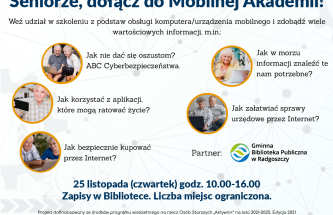 Przejdź do wpisu Cyfrowy Senior-Mobilna Akademia