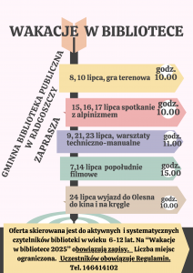 Wakacje w bibliotece 2025